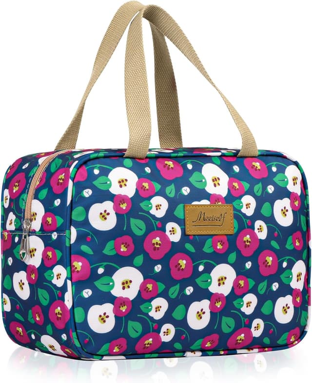 Detalle de Aucuu Kulturbeutel in voller Größe mit Griff – Reise-Kosmetiktasche, wasserdicht & isoliert (30 x 21 x 12 cm)