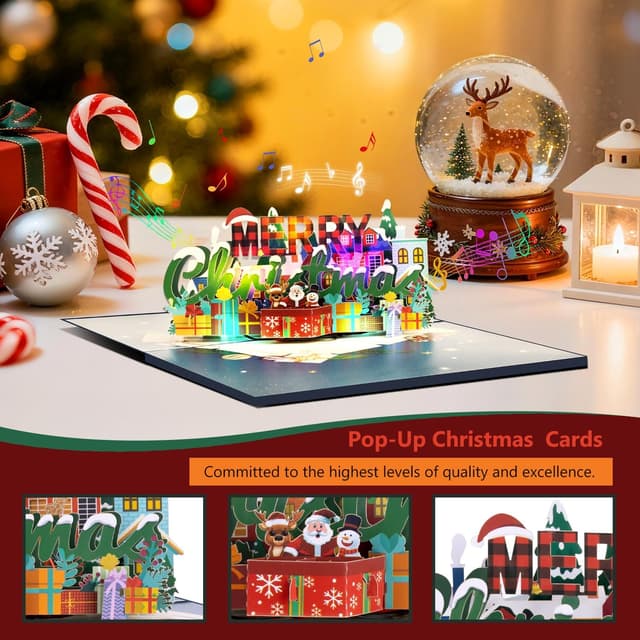 Detalle 2 de 3D Christmas Card with Music and LED Lights