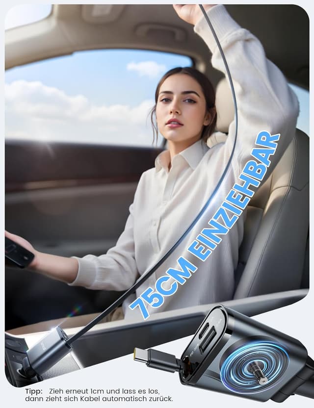 Thumbnail 3 de Lamicall 3-in-1 Auto‑Ladegerät 50W mit USB‑C-Kabel