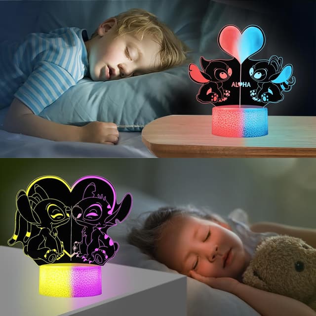 Thumbnail 6 de Dagydali Stitch 3D LED Nachtlicht 16 Farben