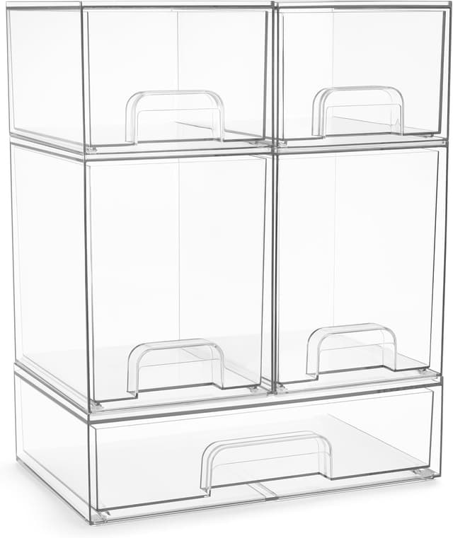 Imagen de Sorbus Acrylic Storage Containers 5-pack — 12.1" wide en OfertitasTOP