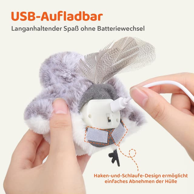 Thumbnail 4 de Potaroma Katzenspielzeug Flatternder Vogel 10,2 cm