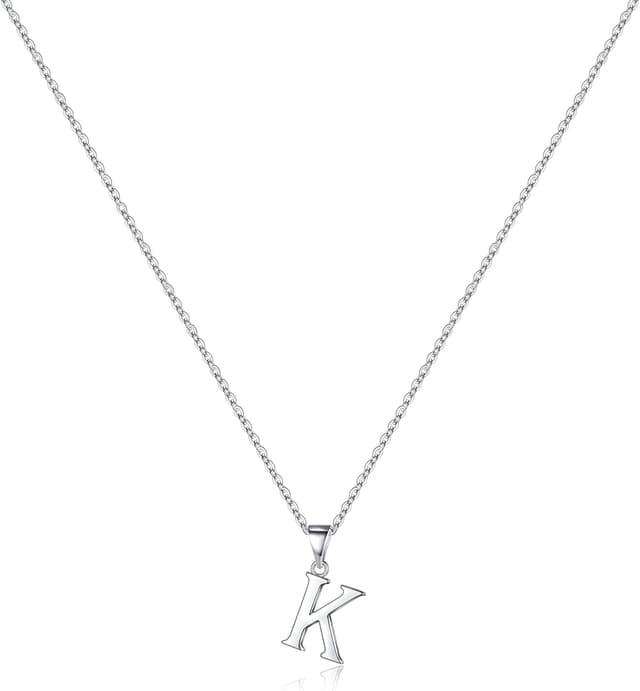 Detalle de Collana iniziale TINGN in argento sterling S925 ipoallergenica con ciondolo lettera Pendente