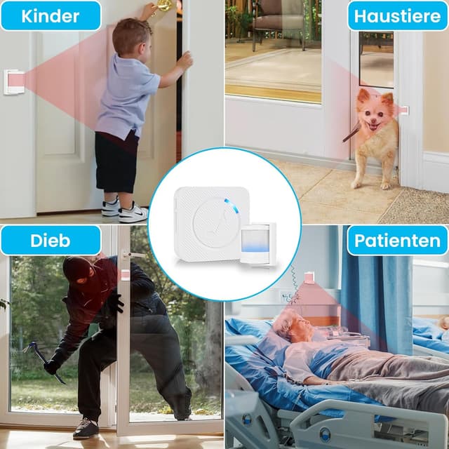 Thumbnail 4 de PHYSEN Bewegungsmelder Alarm Klingel