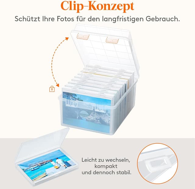 Thumbnail 6 de Lifewit Foto-Aufbewahrungsbox 13×18 cm mit 9 Haltern