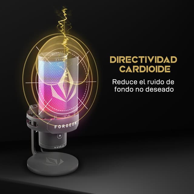 Detalle 2 de Forgeon Spell RGB Micrófono de condensador USB