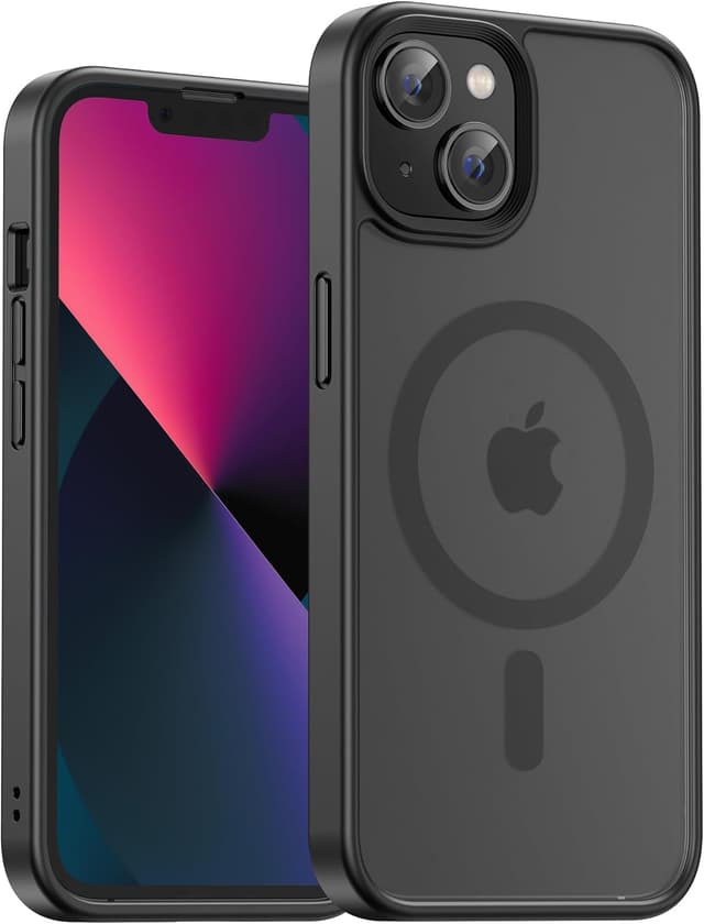 Detalle de UNBREAKcable Custodia magnetica per iPhone 13 da 6,1” con MagSafe, protezione fotocamera e antiurto (nero)