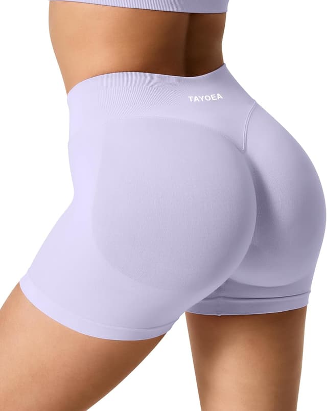 Detalle de TAYOEA Damen Sportshorts Scrunch mit Push-up-Effekt und Nahtlos-Design für Gym & Workout