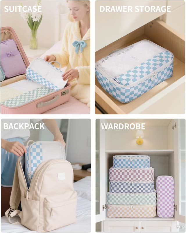 Thumbnail 6 de Narwey 7 Set Packing Cubes 7‑Piece Organiser