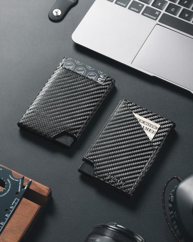 Thumbnail 5 de VULKIT Tarjetero RFID Delgado de Aluminio con Bolsillo 💳