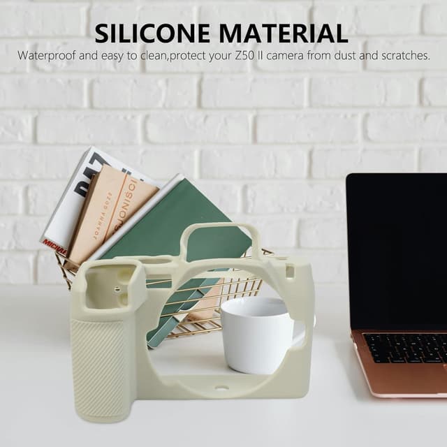 Detalle de Z50 II Soft Silicone Protective Case Cover (Off White) for Nikon Z50 II