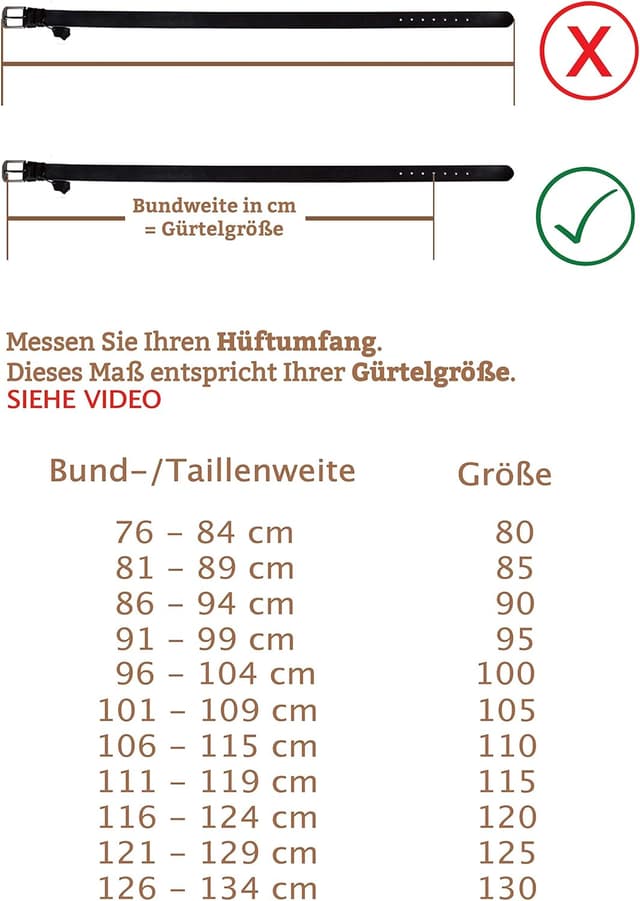 Detalle de Cartvelli Premium Ledergürtel für Herren (40 mm) „Made in Germany“ inkl. Geschenkbox