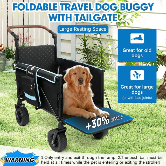 Detalle de Snagle Paw Folding Dog Stroller Up to 90kg