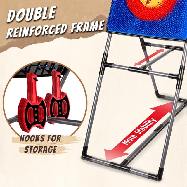 Detalle de Folimix Axe Throwing Game for Backyard – axe throwing target set with lawn dart option (16 pieces)