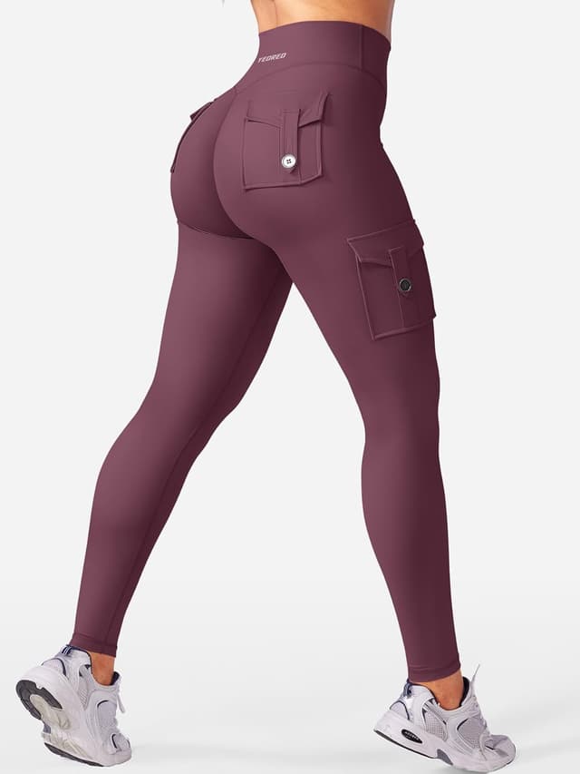 Detalle 2 de YEOREO CoreFlex Cargo Leggings for Training with Hidden Ruched Enhancing Glutes