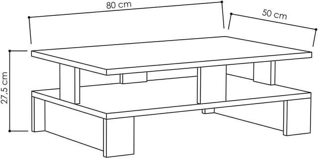 Detalle 2 de Tavolino da salotto Eridanus 80x50 cm antracite