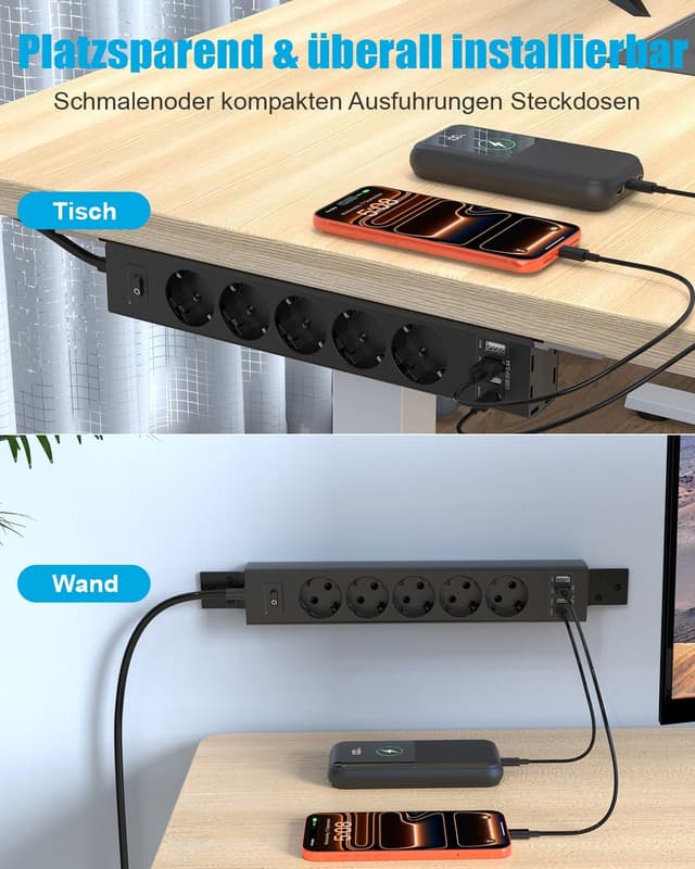 Thumbnail 4 de 360° Montierbare Steckdosenleiste USB