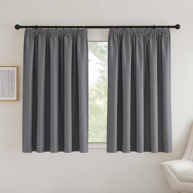 Detalle de PONY DANCE Pencil Pleat Blackout Curtains 90x54 🏠