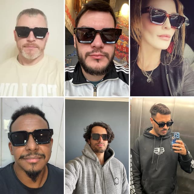 Thumbnail 4 de Vintage Rechteckige Sonnenbrille UV400 54mm đ