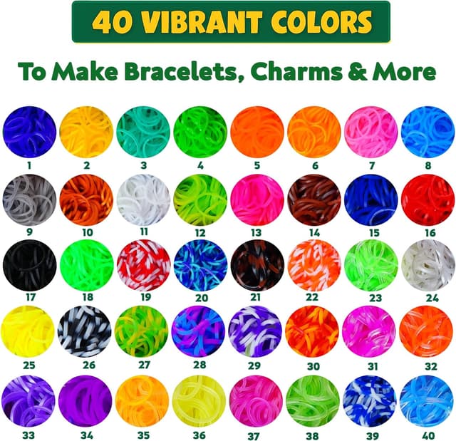 Detalle de Loomartic 6000+ Elastic Rubber Loom Bands Kit