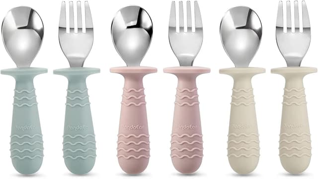 Imagen de PandaEar 6 Pieces Baby Silicone Stainless Steel Set en OfertitasTOP