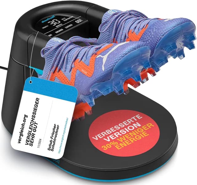 Detalle de Shoefresh Schuherfrischer & Schuhtrockner elektrisch – Stiefel-, Skischuhtrockner, Schuhdesinfektion und Handschuhtrockner