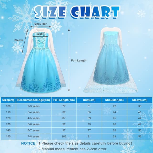 Thumbnail 4 de ACWOO Mädchen Kostüm Prinzessin 100 cm