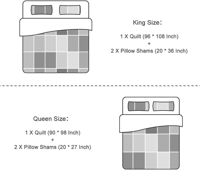 Thumbnail 5 de Travan 3-Piece Quilt Set Queen 90x98