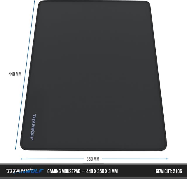Detalle 2 de TITANWOLF XL Speed Gaming-Mauspad 440×350 mm