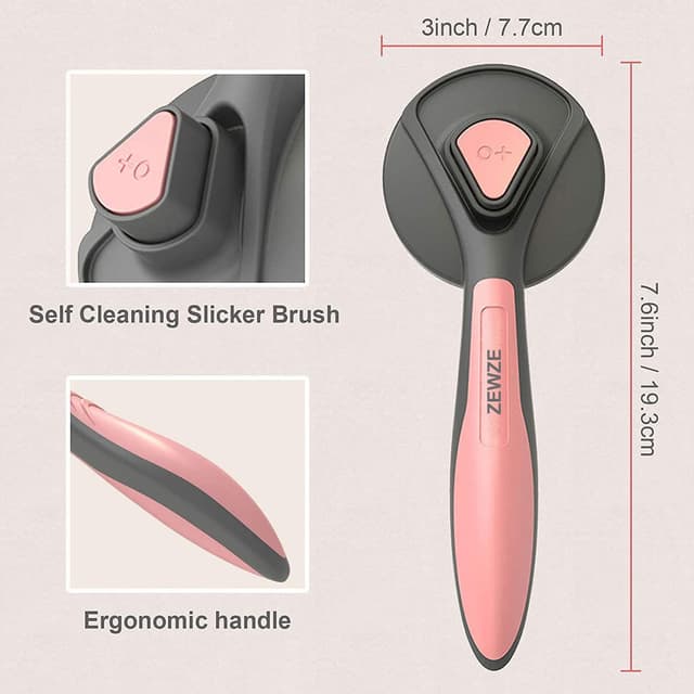 Detalle 2 de ZEWZE Hundebürste 90% Entfernung 🐾