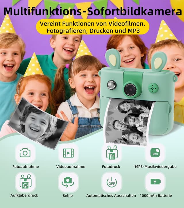 Thumbnail 4 de Kinderkamera für Sofortbilder mit 32 GB