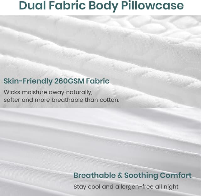 Thumbnail 6 de Rainmr Shredded Memory Foam Full Body Pillow (20 x 54 inches) for Side Sleepers