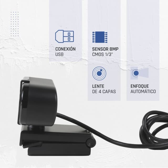 Detalle 2 de iggual WC3840 Business Pro View 8MP Webcam USB 4K UHD