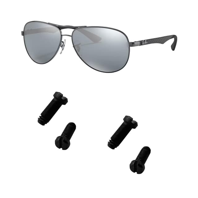 Detalle de Screw Replacement Repair Kit (Set of 4) with Cross & A Screwdriver for Ray-Ban Carbon Fibre RB8313 / RB8301 / RB8307 / RB8303 Sunglasses