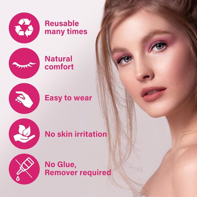 Detalle de Magnetische Wimpern „Magnet Lashes“ mit 4 Magnetpunkten – wiederverwendbar ohne Kleber