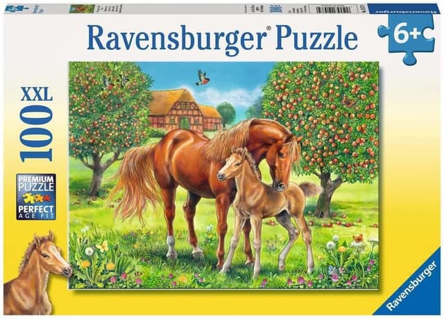 Detalle de Ravensburger 10577 9 – Puzzle Chevaux au pré (100 pièces)