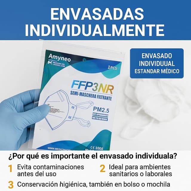 Thumbnail 6 de Mascarillas FFP3 sin válvula 20 unidades