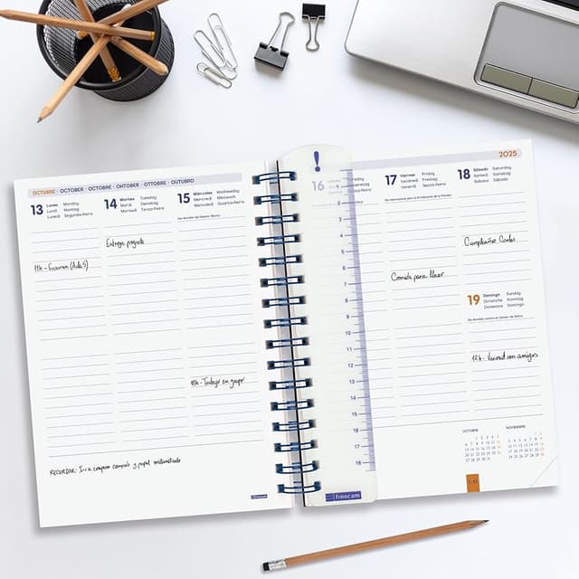 Thumbnail 5 de Finocam Agenda Institut 2025-2026 Turquesa Semana Vista Vertical