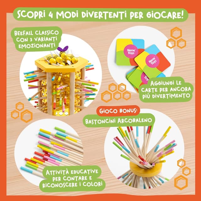 Detalle de Nene Toys BEEFALL Grande gioco Montessori 4-in-1