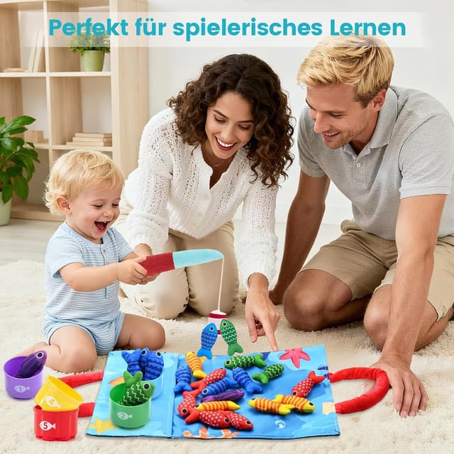 Thumbnail 2 de Baby Spielzeug Angelspiel Montessori 15 Teile 🎣