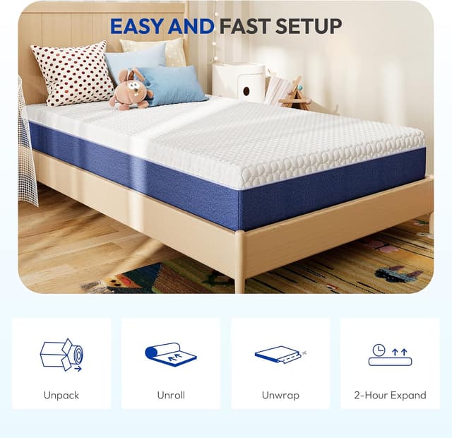 Thumbnail 6 de 8 Inch Full Size Gel Memory Foam Mattress