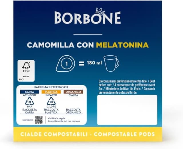 Thumbnail 6 de Caffè Borbone Manzanilla con Melatonina ☕ 72 Cápsulas Papel