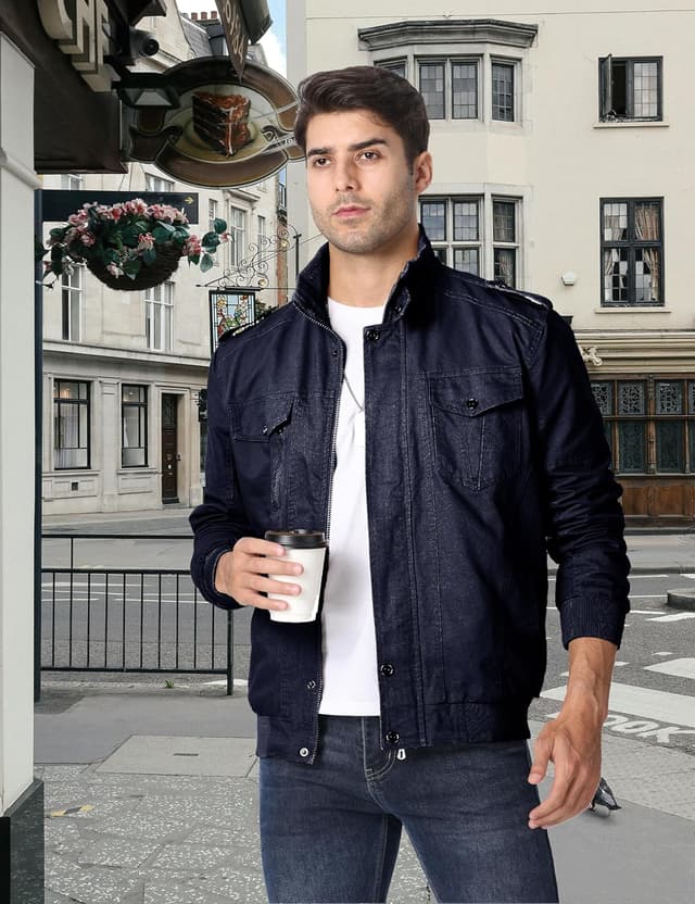 Detalle 2 de MAGCOMSEN giubbino uomo leggero sahariana tattica primaverile