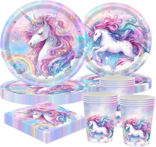 Imagen de CANCJ Einhorn Partygeschirr Set 50-teilig en OfertitasTOP