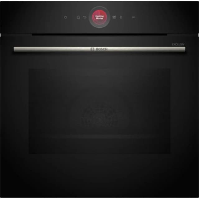 Detalle de Horno eléctrico Bosch Serie 8 HBG774KB1 de 71 litros negro con autolimpieza pirolítica e Hydrolytic