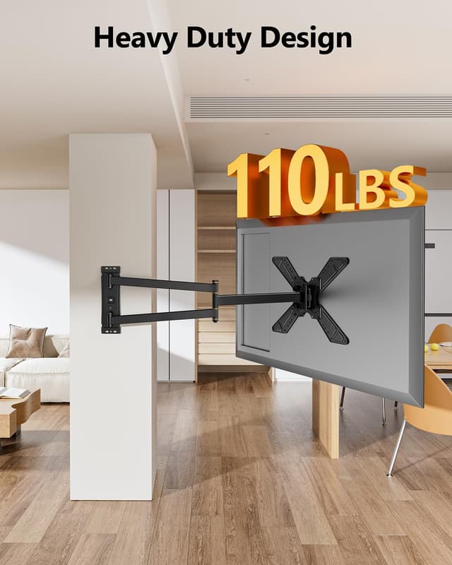 Thumbnail 6 de FORGING MOUNT Full Motion Corner TV Wall Mount (32–75 in, up to 110 lbs) with 33" Extension and Portrait/Landscape Rotation