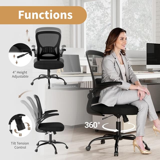 Detalle de Youhauchair Mesh Office Chair, 300 lb capacity