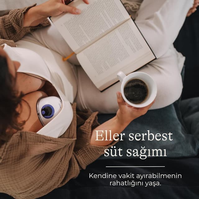 Detalle 2 de Lansinoh Tire-lait mains-libres Double discret sans fil : 4 modes, 9 niveaux et écran LED