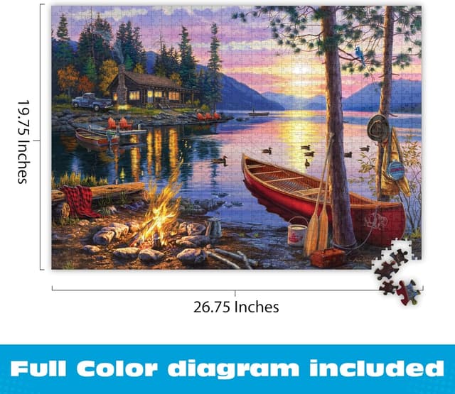 Thumbnail 1 de Buffalo Games Canoe Lake 1000-Piece Puzzle