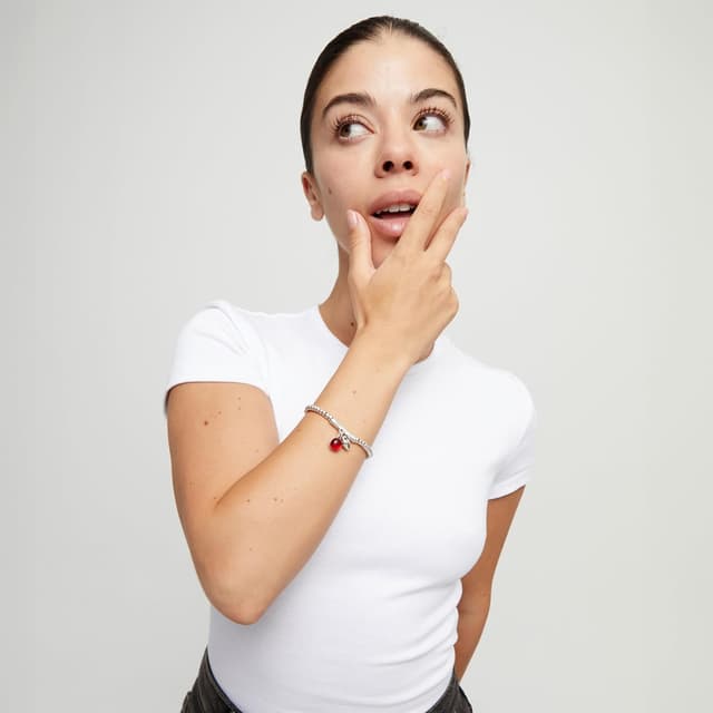 Detalle 2 de Bracciale Uno de 50 sfera cuore rosso